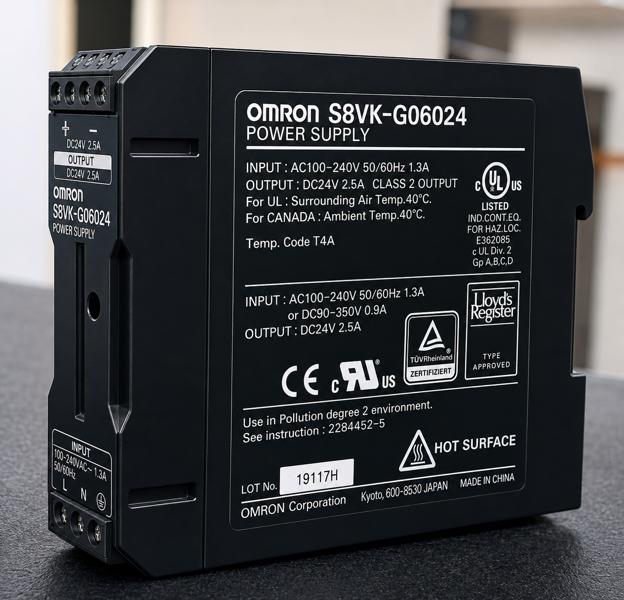 Fuente de poder conmutada industrial DIN rail 24V 2.5A (60W)