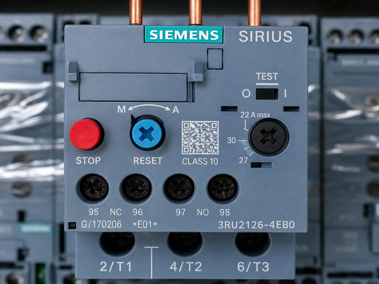 Relé térmico de sobrecarga 27–32 A (SIRIUS)